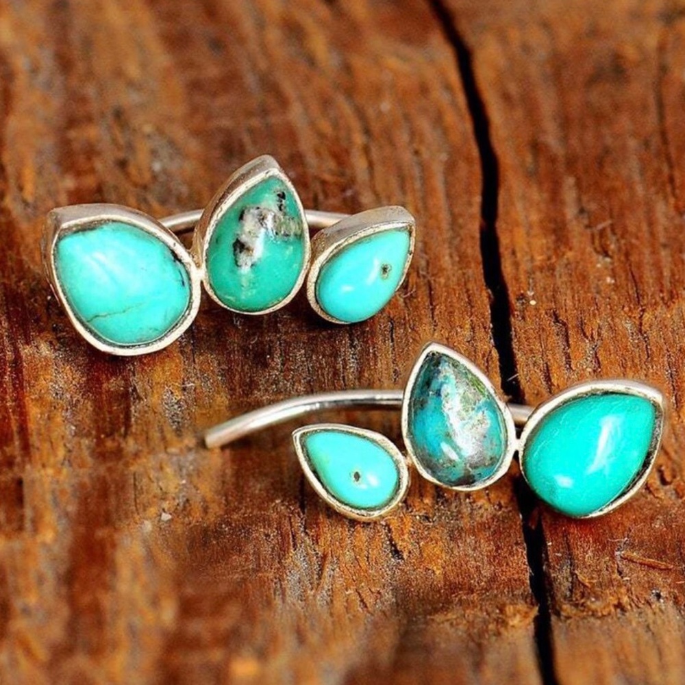Any 2/$20! Silver Turquoise Gem Crawler Earrings - Picture 2 of 9